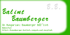 balint baumberger business card